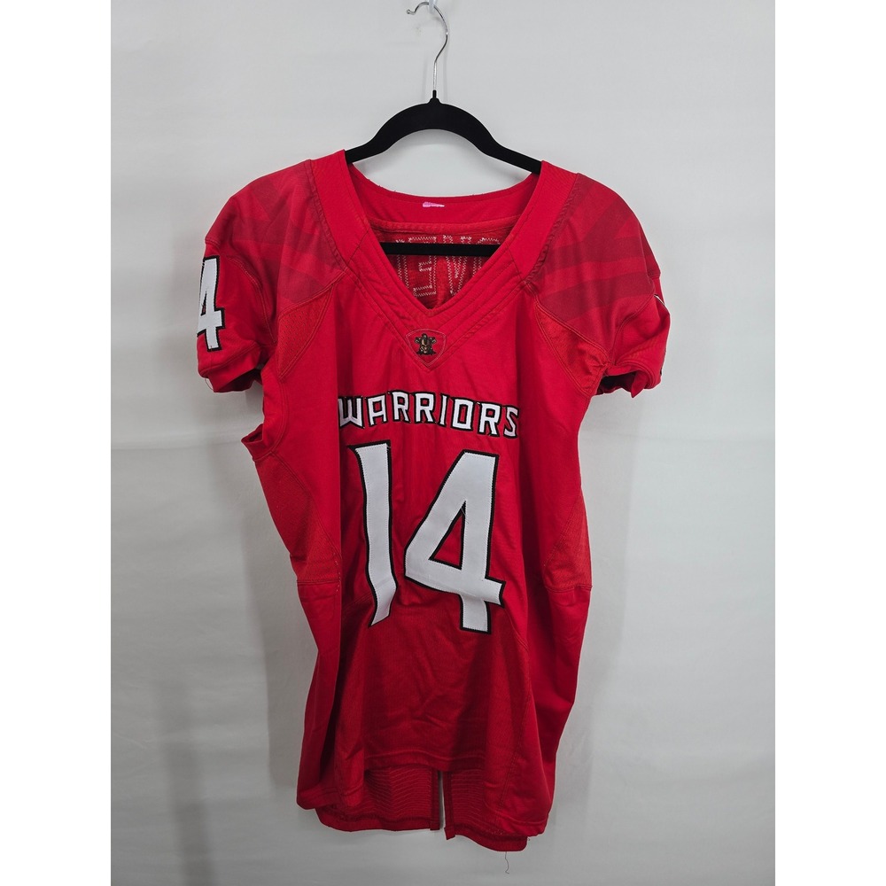 Warriors Football Jersey Red Mens Size Medium Lovely 14 Stitched Athletic Shirt
